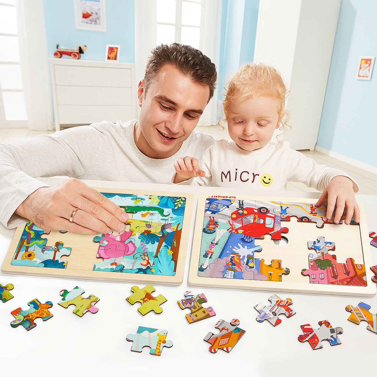 Our practical wooden frame makes solving the puzzle even easier for little puzzle pros because nothing can slide out of place.