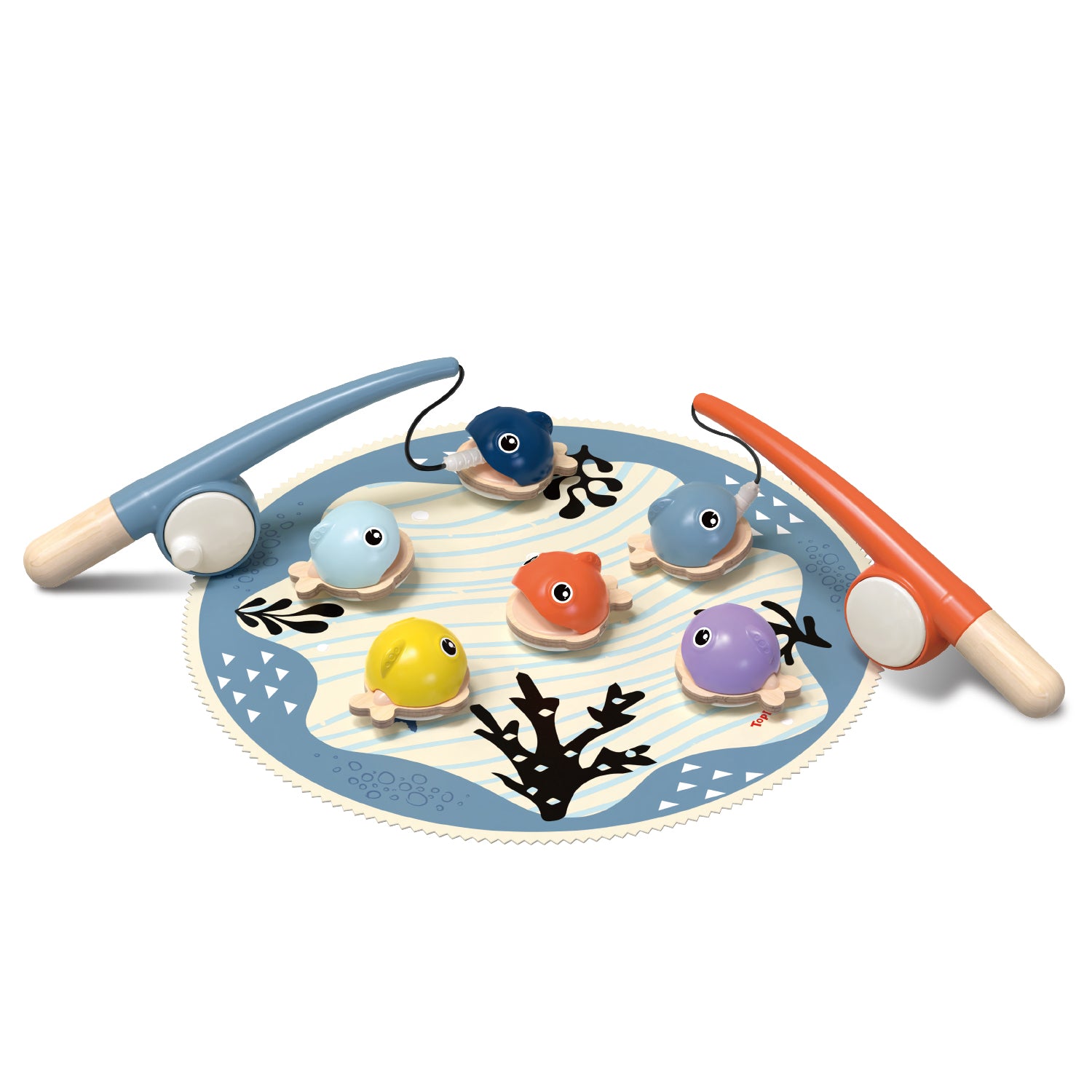 Topbright Fish Catching Game - Montessori toy 2 years


Let's go fishing!
TOPBRIGHT collection has rethought the popular classic game: the six magnetic fish are three-dimensional and realistically designed. Together with parents, friends, or alone, children go fishing. Who can land the most fish? A motor skills toy for children aged 2 and over that will delight!


Innovative game fish that bite
The fish's mouth is wide open when it swims, but when it bites, the fish's mouth closes around the fishing line, just like in real life when it is pulled out.


Realistic fishing rods
Just like a real fishing rod, the two wooden rods have a crank to reel in the fishing line. Once a fish has bitten, children turn the crank to reel in their catch. Thanks to the realistic bite, the toy will delight boys and girls aged 2 years and over for a long time.


Ideal for on the go
Thanks to the soft mat as a playing surface, the magnetic game for ages two years and up can be packed up in no time at all and doesn't take up much space. Young fishers easily take the fishing game to friends or grandparents and fish with them.


A great motor skills toy gift for girls and boys aged 2 years and up.


Safe material
We only use the best materials for our magnetic fishing game 