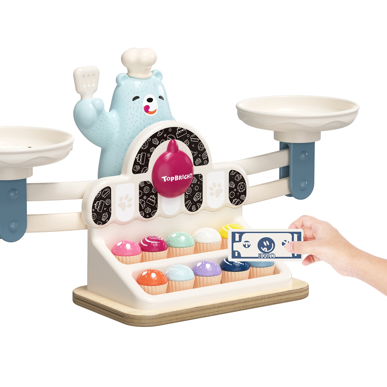 Ideal For Pretend Play: While playing, children become creative and make up exciting stories. Shopping games become even more realistic with the play money that is also included.