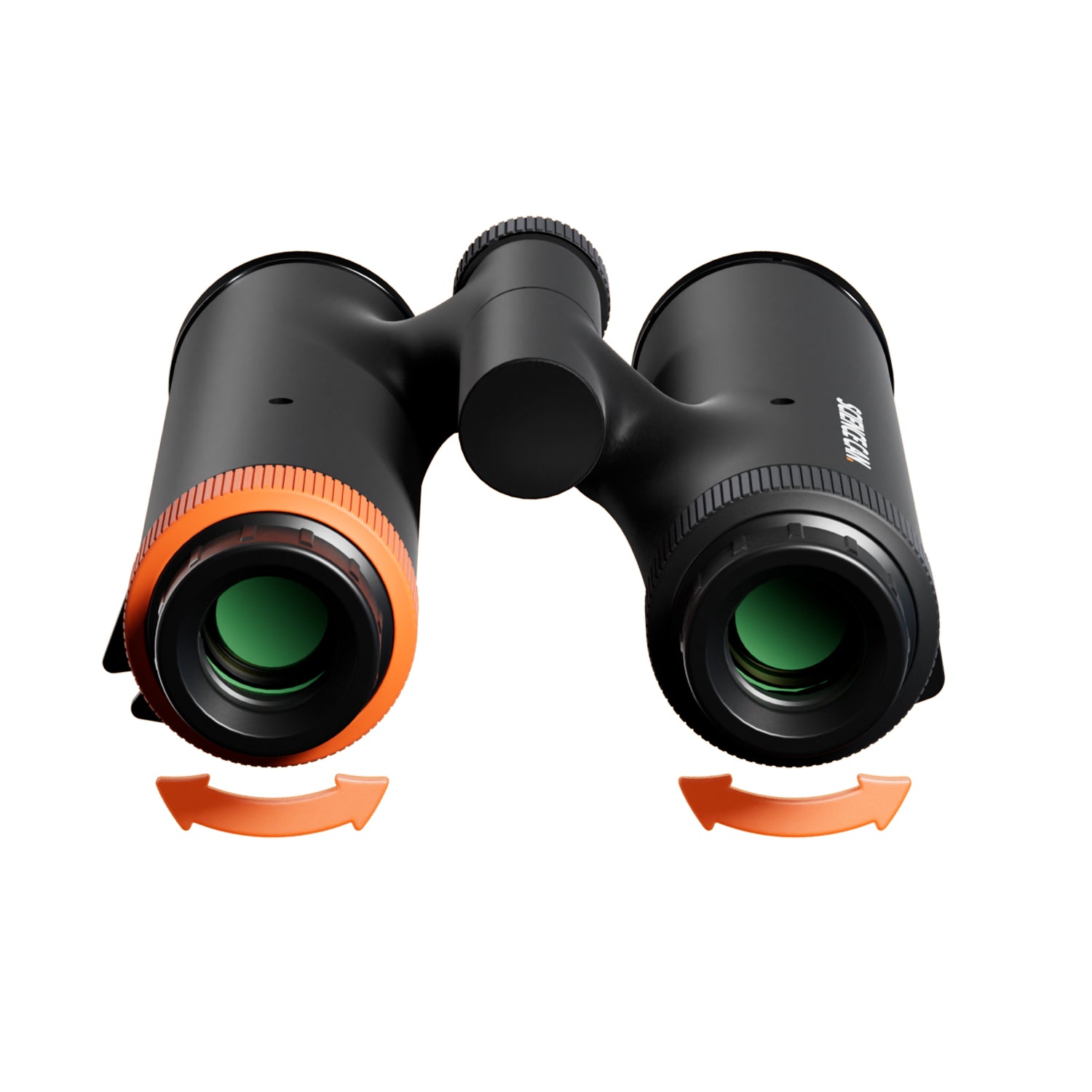 To get a sharp image, kids simply turn the focusing wheels. Thanks to the foldable central axis, they adapt the binoculars to their individual needs.